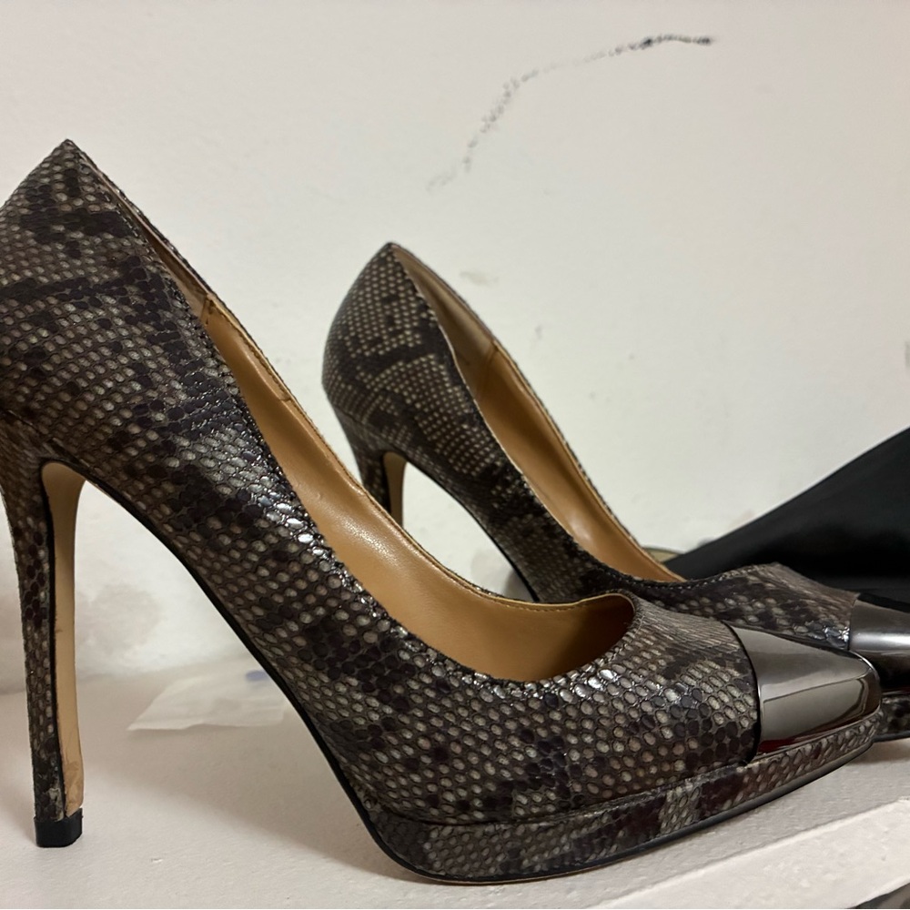 Elegant Snakeskin Patterned Heels